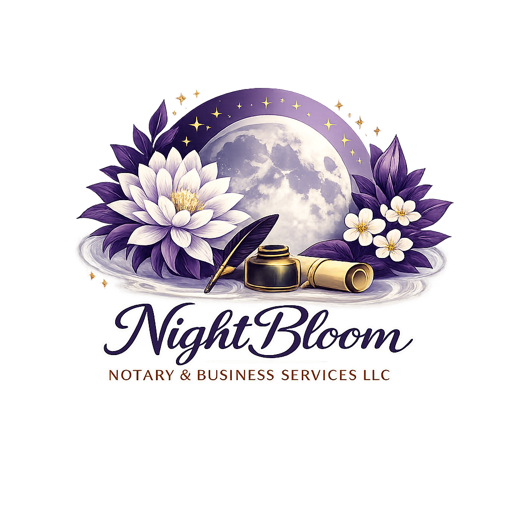 NightBloom Notary Logo